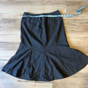 Charcoal grey trumpet skirt
